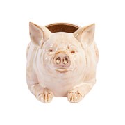 13" Hand-Painted Ceramic Pig Planter “Kewanee”