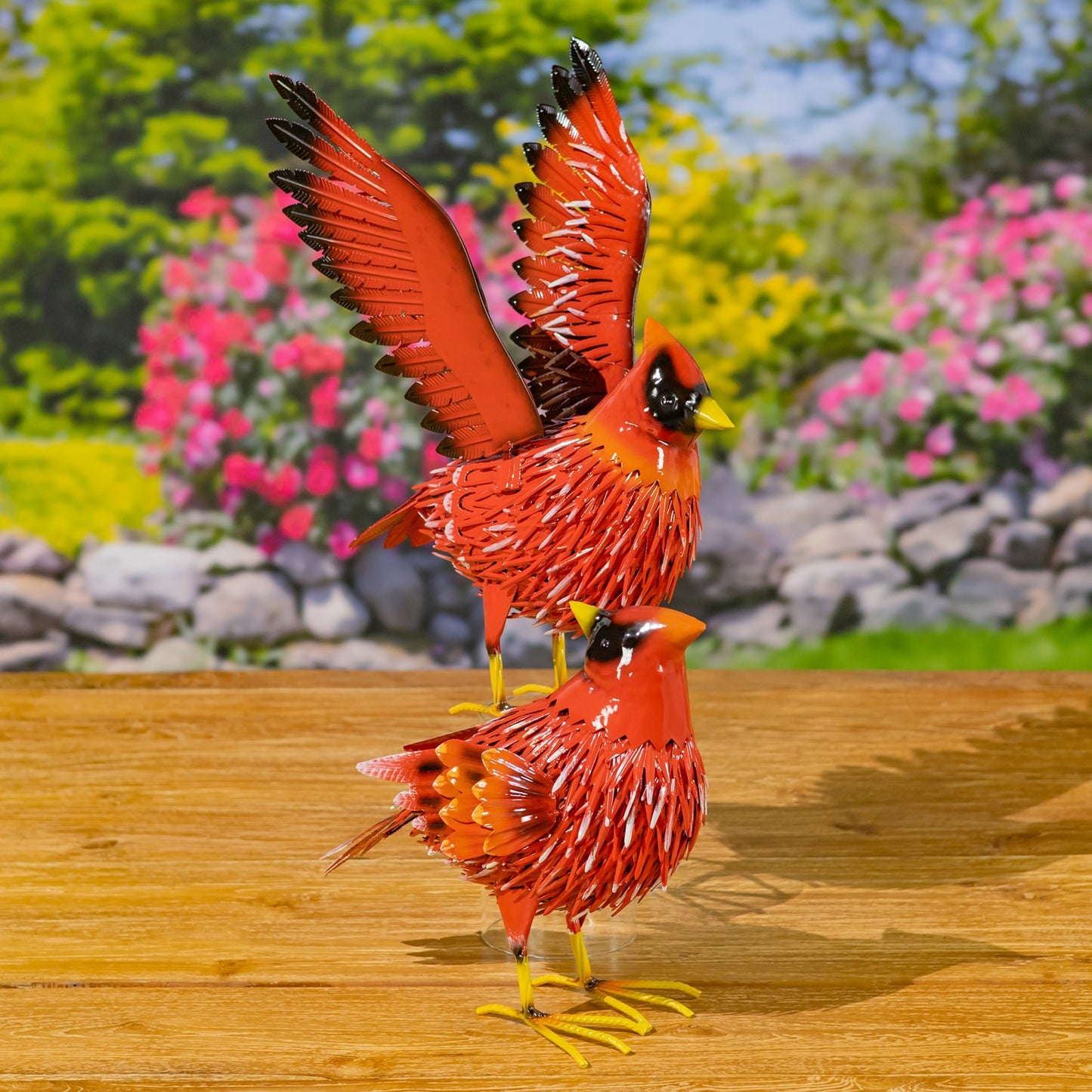 Cardinal Metal Figurines, each finished with a glossy hand-painted coat and realistic texture and detail.