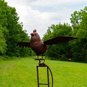 81.5" Tall Iron Rocking Rooster Garden Stake “Carlos”