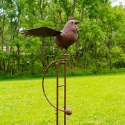 81.5" Tall Iron Rocking Rooster Garden Stake “Carlos”