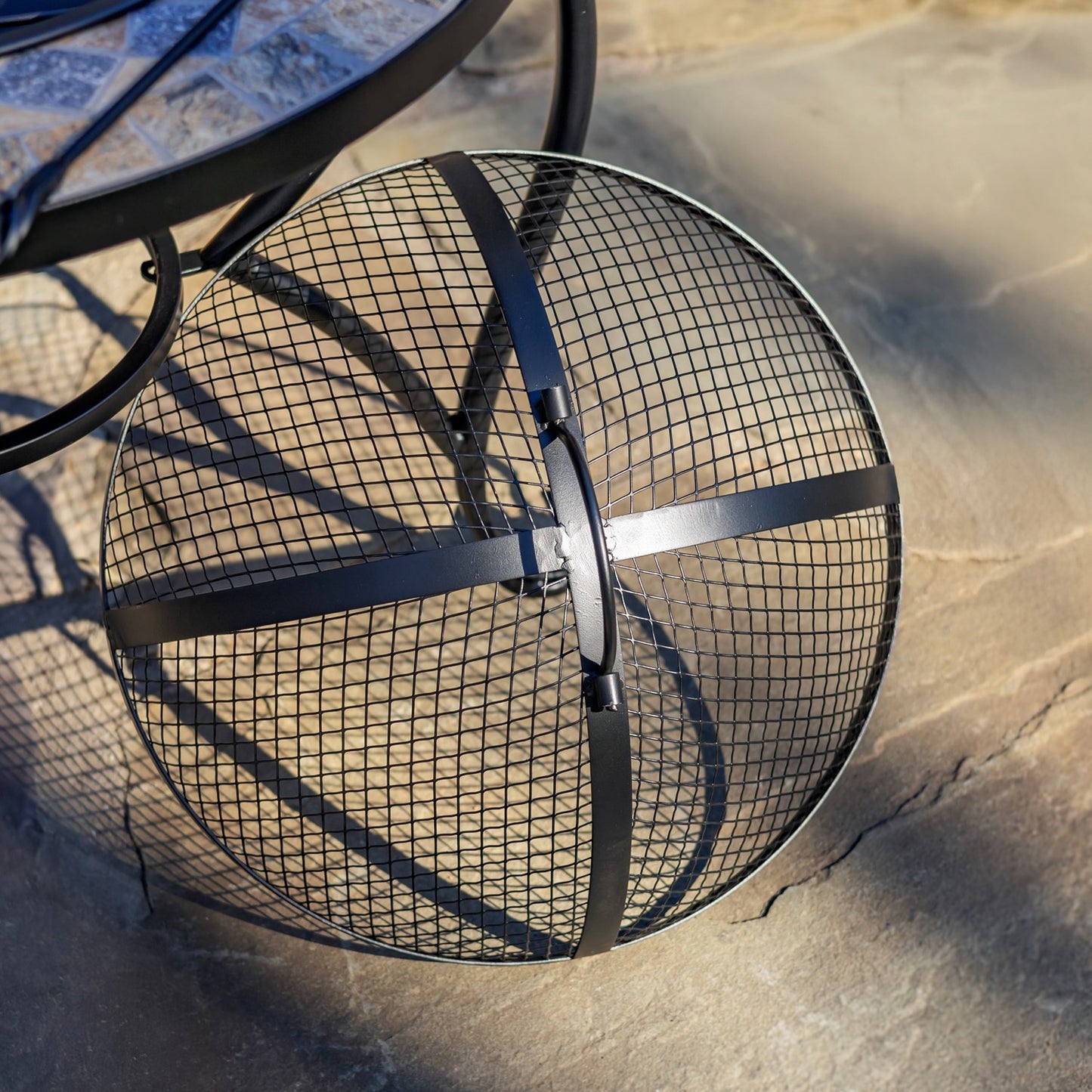 Round Mosaic Tile Fire Pit, 24.8" | "Medora"