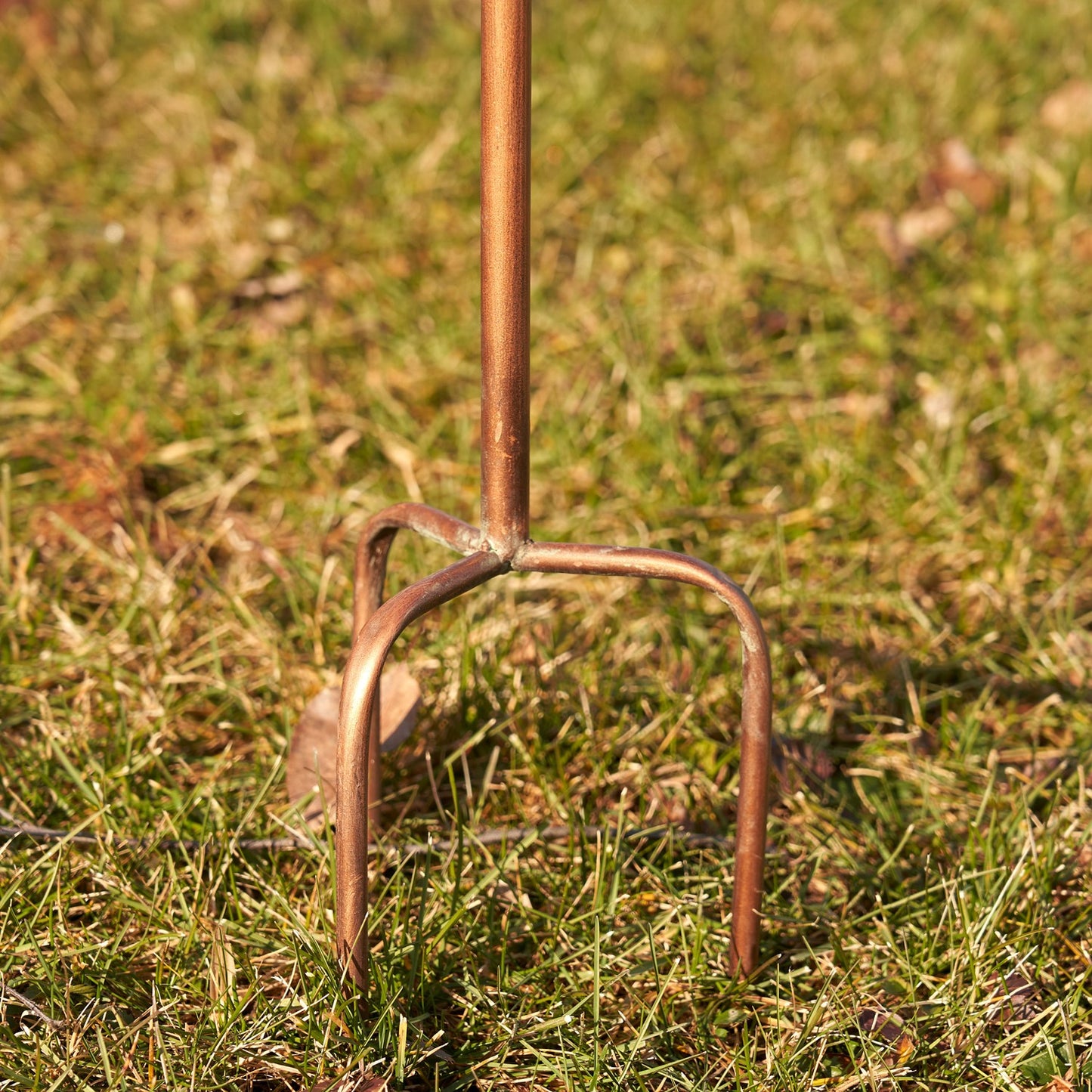 Antique Copper Saran Birdhouse Stake, 69.75" | "Mary"