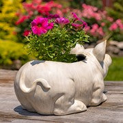 13" Hand-Painted Ceramic Pig Planter “Kewanee”