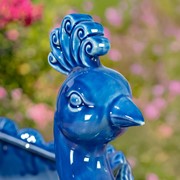18.5" Hand-Painted Ceramic Peacock Planter “Koni”