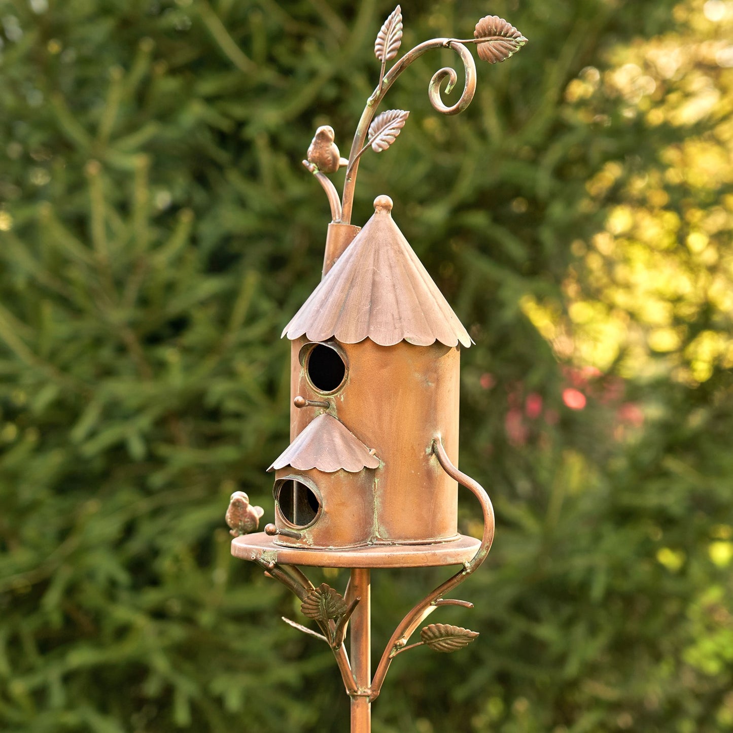 Two-Story Silo Birdhouse Stake, 75" | "Lancaster"