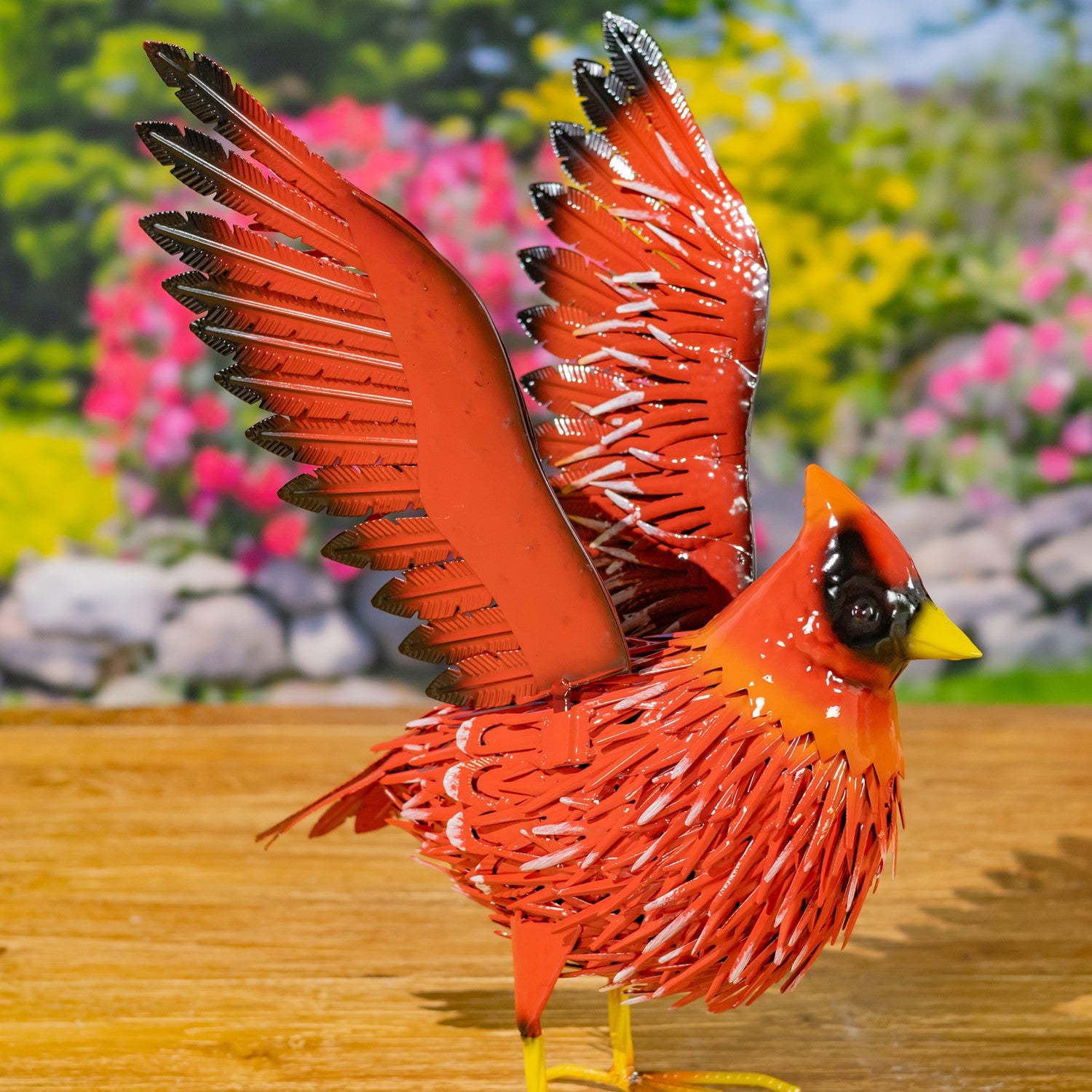 Cardinal Metal Figurines, each finished with a glossy hand-painted coat and realistic texture and detail.