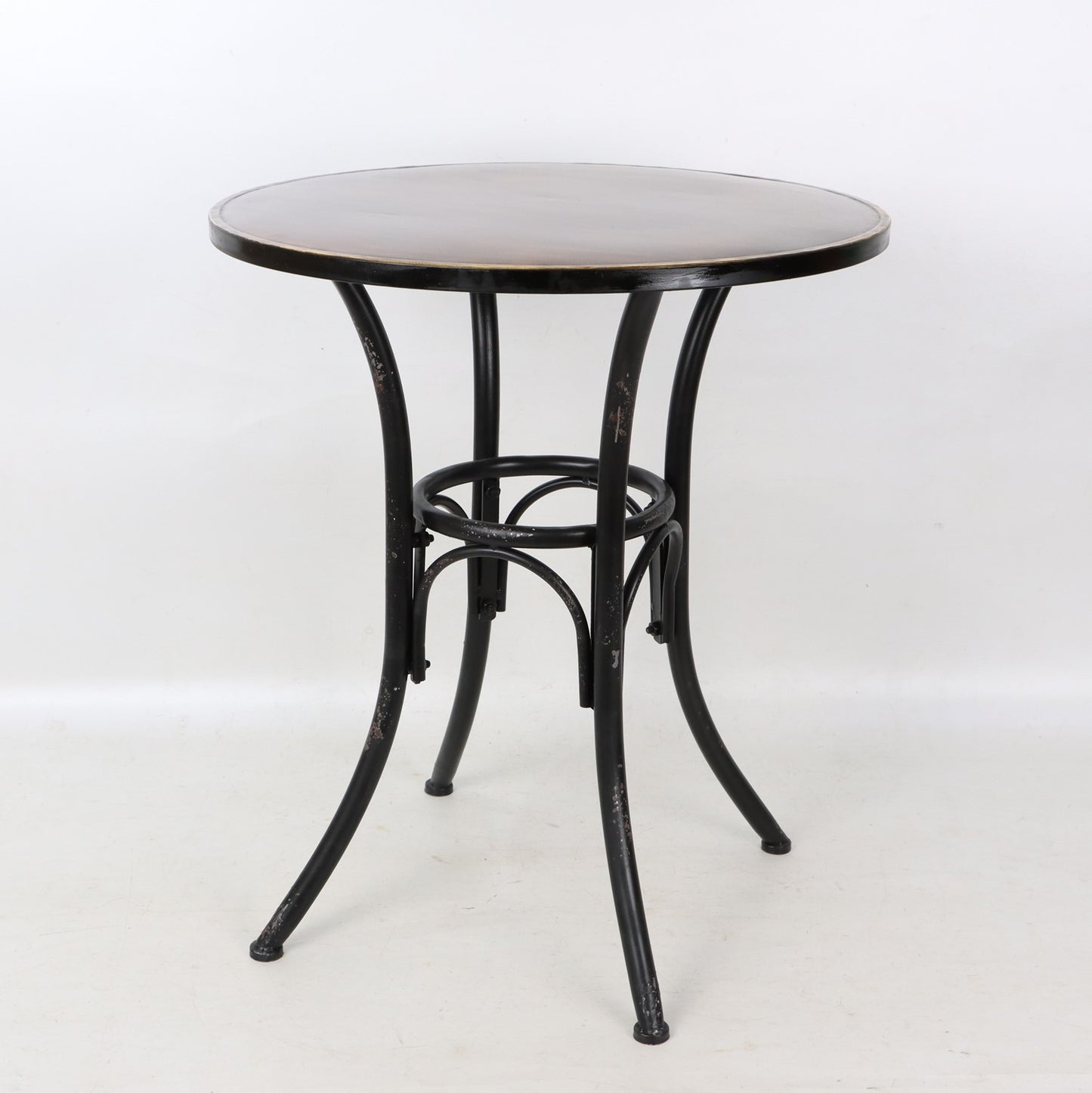 Round Iron Bistro Set, 3-Piece | "Paris 1968" in Copper