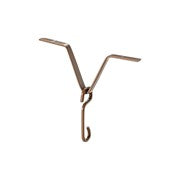 A small metal wall hook with three bent arms, shown on a plain white background.