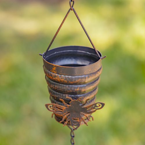 76.25" Antique Bronze Bumble Bee Rain Chain – Bucket Hive Design